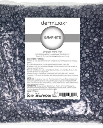 Dermwax - Black Onyx - Stripless Hard Wax Beads / 2.2 Lb. Bags / Case of 4 Bags = 8.75 Lbs. Total by Dermwax