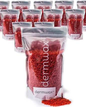 Dermwax - California Red - Stripless Hard Wax Beads / 28 oz. Bag / Bulk Case of 12 Bags = 21 lbs. Total by Dermwax