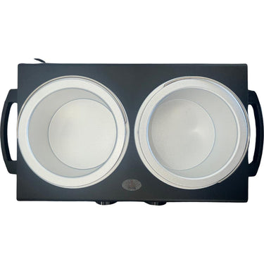 Dermwax Double Wax Warmer / Black with Rose Gold Lip