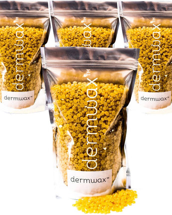 Dermwax - Liq Gold - Stripless Hard Wax Beads / 28 oz. Bag / Case of 4 Bags = 112 oz. Total by Dermwax