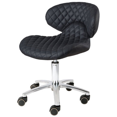 Diamond Pedicure Technician Stool / Available in Black, Chocolate, Khaki, or Gray by Whale Spa