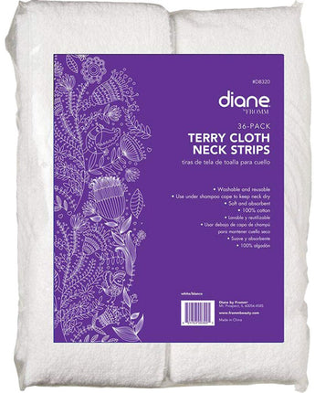 Diane 100% Cotton Terry Cloth Neck Strips / 36 Pack