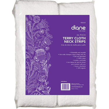 Diane 100% Cotton Terry Cloth Neck Strips / 36 Pack