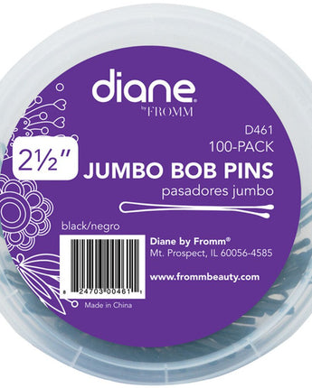 Diane 2-1/2" Jumbo Bobby Pins - Black / 100 Per Tub