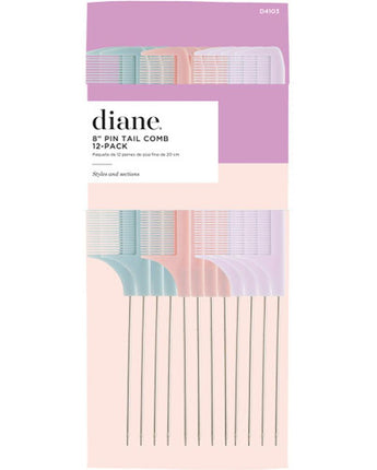 Diane 8" Pin Tail Comb / 12 Pack