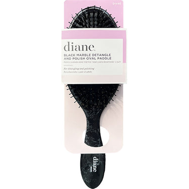 Diane Black Marble Detangle and Polish Oval Paddle Brush
