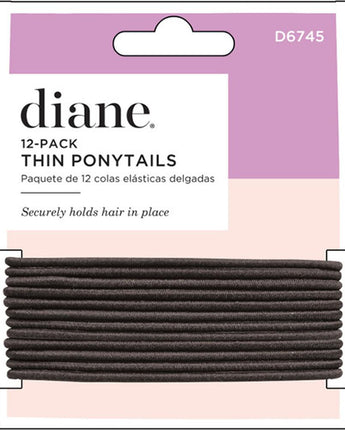 Diane Black Thin Ponytails / 12 Pack