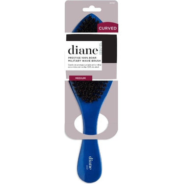Diane Curved Prestige 100% Boar Wave Medium Brushes - Blue