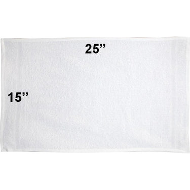 Diane Essential Salon White Towels - 100% Cotton - 15" x 25" / 12 Pack
