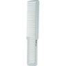 Diane Flat Top Comb - White 8"