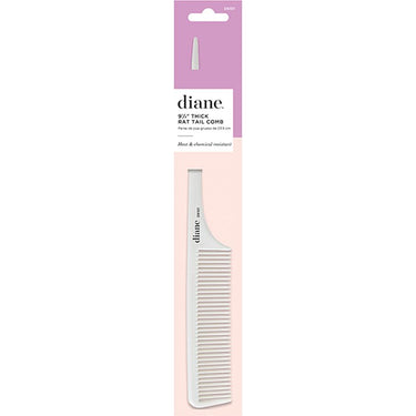 Diane Heat-Resistant & Static-Free White 9.25" Thick Rat Tail Comb