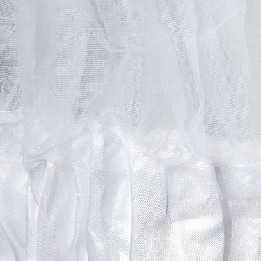 Diane Satin Lined White Sleep Cap