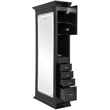 DIR Adonis Single LED Lighted Styling Station - BLACK