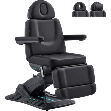 DIR Aurora Medical Spa Table - 4 Motors with Electrical Hand and Foot Remote Control - Black / Available in White, Black, Grey and Beige