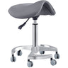 DIR Harmony Medical Saddle Stool - GRAY / 22" - 29.125" Adjustable Seat Height + 6 Wheel Base