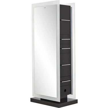Magic Double LED Lighted Styling Station - BLACK by DIR Salon Furniture