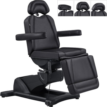 Pavo Facial Beauty Bed/Chair - Full Electrical with 4 Motors / Black by DIR Salon Furniture