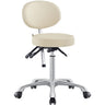 DIR Polaris Rolling Stool - BEIGE / 21" - 29" Adjustable Seat Height + 5 Wheel Base