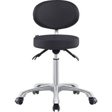 DIR Polaris Rolling Stool - BLACK / 21" - 29" Adjustable Seat Height + 5 Wheel Base