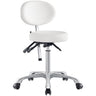 DIR Polaris Rolling Stool - WHITE / 21" - 29" Adjustable Seat Height + 5 Wheel Base