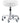 DIR Serene Stool - WHITE / 21" - 28" Adjustable Seat Height + 6 Wheel Base