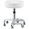 DIR Serene Stool - WHITE / 21" - 28" Adjustable Seat Height + 6 Wheel Base