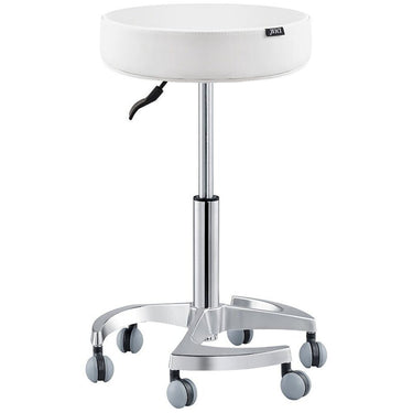 DIR Serene Stool - WHITE / 21" - 28" Adjustable Seat Height + 6 Wheel Base