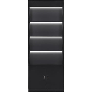 DIR Showcase LED Illumination Retail Display Cabinet - Black