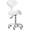 DIR Tao Saddle Stool - WHITE / 21" - 29" Adjustable Seat Height + 6 Wheel Base