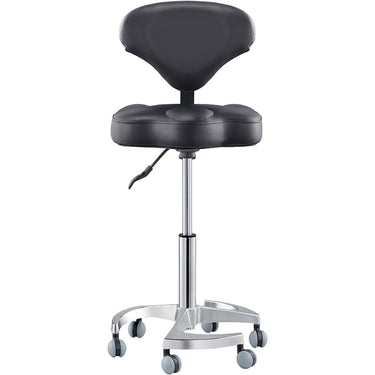 DIR Zen Adjustable Swivel Stool - BLACK / 21" - 28" Adjustable Seat Height + 6 Wheel Base