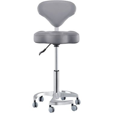 DIR Zen Adjustable Swivel Stool - GRAY / 21" - 28" Adjustable Seat Height + 6 Wheel Base