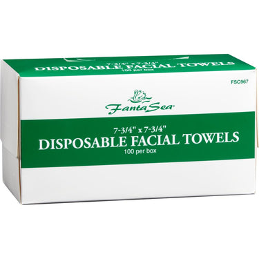 Disposable Facial Towels - 7.75" X 7.75" - 100 Per Box by Fantasea