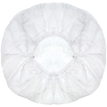Disposable Gathered Bouffant Cap - White / 100 Pieces Per Bag X 10 Bags = 1,000 Bouffant Caps