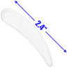 Disposable Large Boomerang Spatula - White - 2.4" / 50 Per Bag X 60 Bags = 3,000 Spatulas