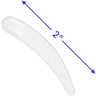 Disposable Mini Boomerang Spatula - White - 2" Long / 50 per Bag X 100 Bags = Case of 5,000 Spatulas