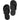 Disposable Pedi Slippers - Black / 12 Pack