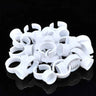 Disposable Plastic Ring for Nail Art, Eyelash Glue, Tattoo Ink - 2 Slots - Pack of 20 Pieces