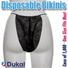 Disposable Single Use Bikini Panty - BLACK / Case of 1,000 - Individually Wrapped Bikini Panty by Dukal