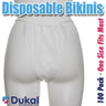 Disposable Single Use Bikini Panty - WHITE / 100 Pack - Individually Wrapped Bikini Panty by Dukal