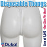 Disposable Single Use Thong Panty - WHITE / Case of 1,000 - Individually Wrapped Thong Panty by Dukal
