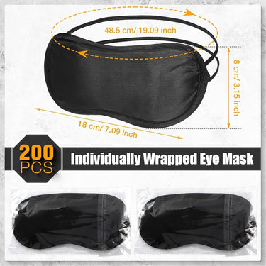 Disposable Spa Eye Mask - Black - Relaxation & Client Comfort / Case of 200 Masks