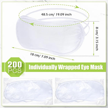 Disposable Spa Eye Mask - White - Relaxation & Client Comfort / Case of 200 Masks
