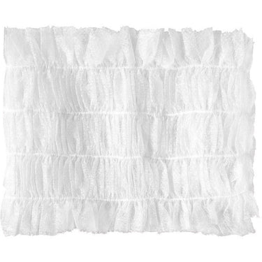 Disposable Stretch Ruffled Headband - 4" Wide / Case of 720 - Individually Wrapped