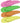 Disposable Thong Pedicure Slippers - Button Type - Assorted Colors / 12 Pairs