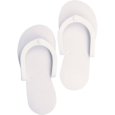 Disposbale Pedi Slippers - White / 12 Pack