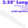 Dispsoable Tapered Spatula - White Plastic - 3.25" Long / 50 Pieces per Bag X 40 bags = Case of 2,000 Spatulas