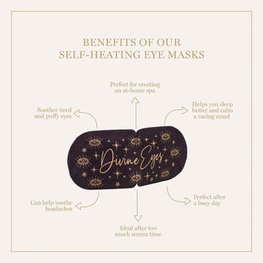Divine Eyes Relaxation Therapy Self-Heating Eye Mask / 1 Foil-Wrapped Eye Mask