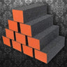 Dixon Buffer Block 3 Way - Orange/Black - 100/180 Grit / Case of 500 Blocks by Dixon Enterptises