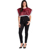 DL Professional Lace Make-Up Cape, Velcro Burgundy / 12 Pack