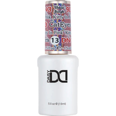 DND 9D Velvet Jungle Cat Eye Gel #13 - Kitty in Pink / 0.5 oz.